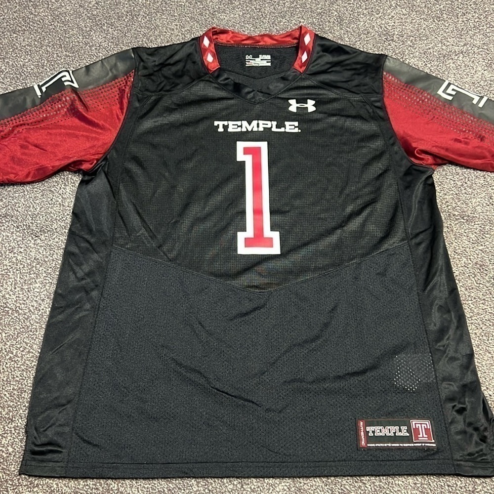 Under Armour TEMPLE OWLS Medium Football Jersey HEAT GEAR MEN’s XL